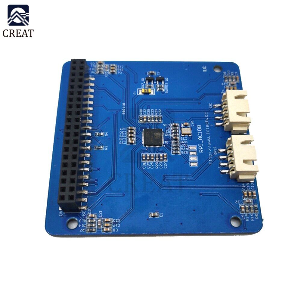 1 Voice Recognition Board AC108 Audio Decoding Module 4 Microphone Audio Sound Card Expansion Board For Raspberry Pi