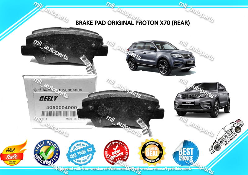BRAKE PAD ORIGINAL PROTON X70 (REAR) Lazada