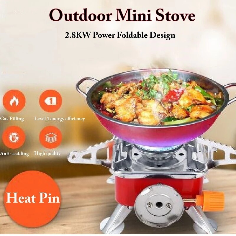 Chasers Outdoor Store] Outdoor Mini Small Square Stove Gas Stove Portable  Folding Cassette Stove Camping Stove Picnic Cooking | Lazada Singapore