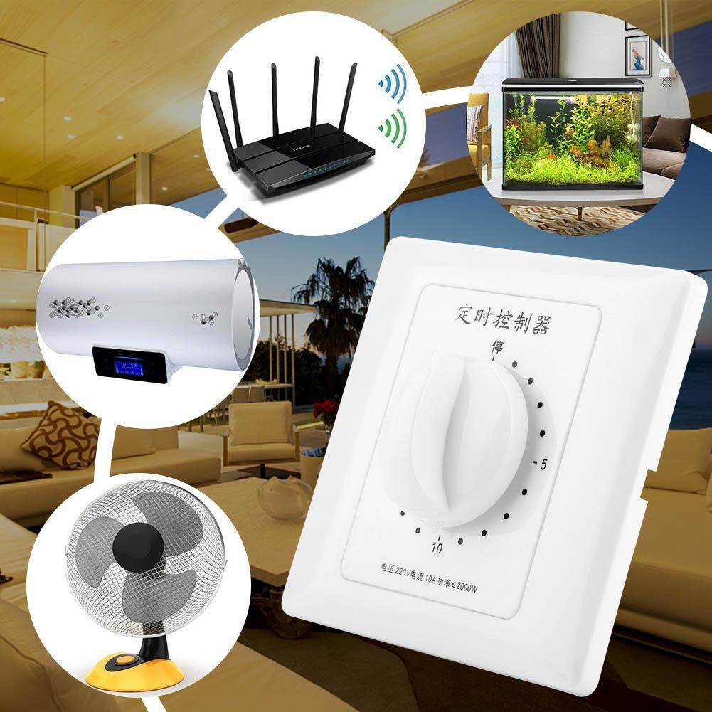 220V 15Minutes Water Pump Timer Mechanical Countdown Indoor Intelligent Time Switch Control