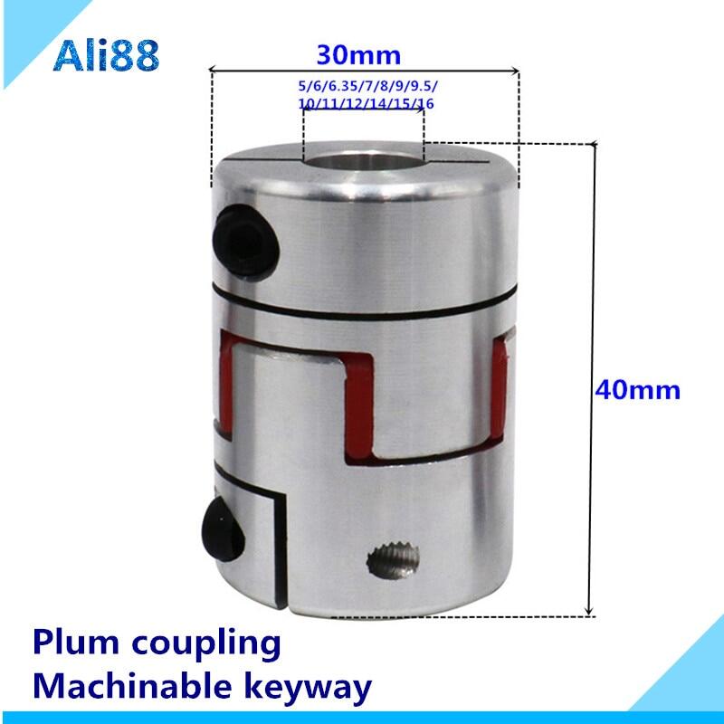 1pcs xb3014mm cnc motor shaft adapter coupler flexible shaft coupling 30x40mm 5/6/6.35/7/8/10/12/14/15/16mm