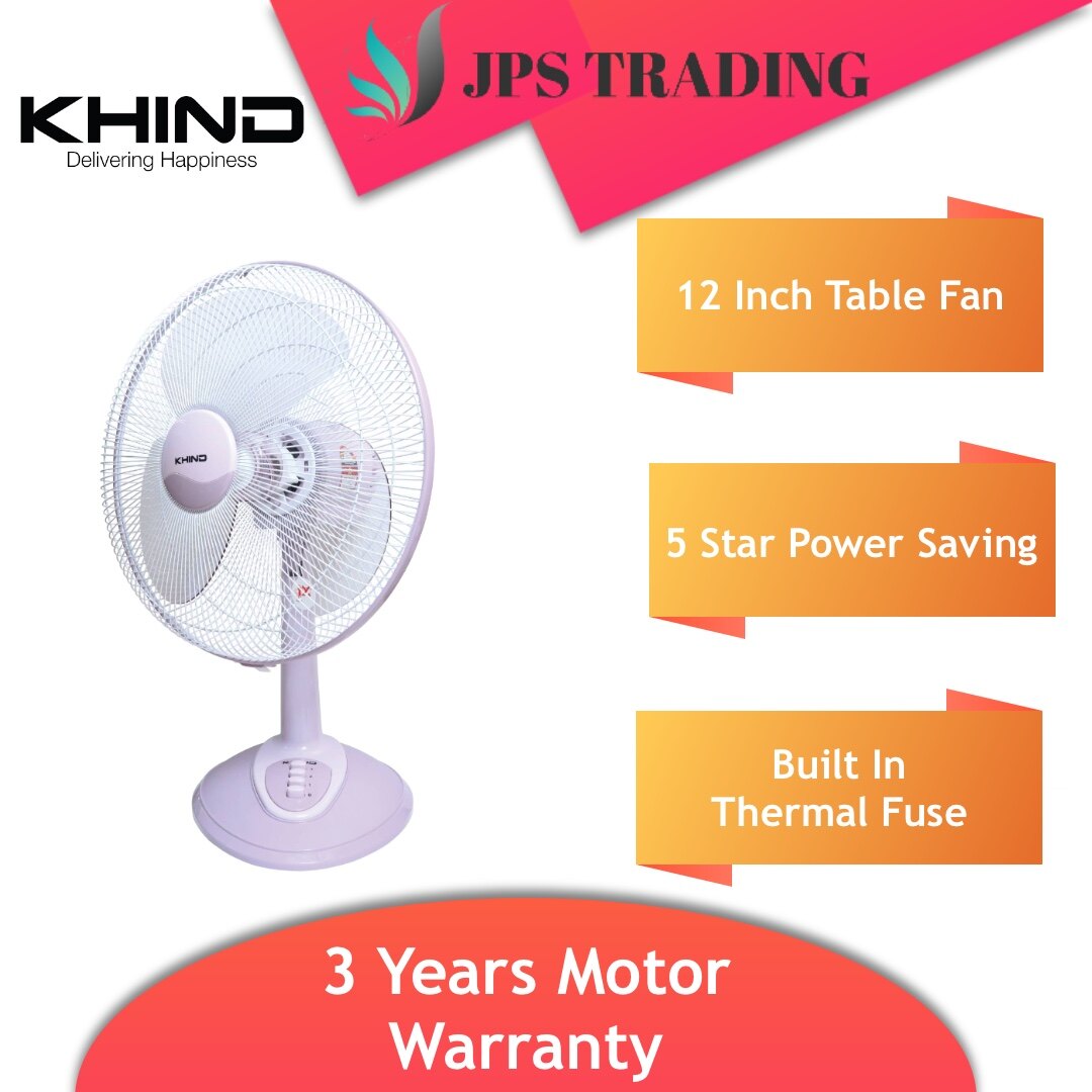 Khind Table Fan 12 Inch TF1210 [3 Years Motor Warranty] Lazada