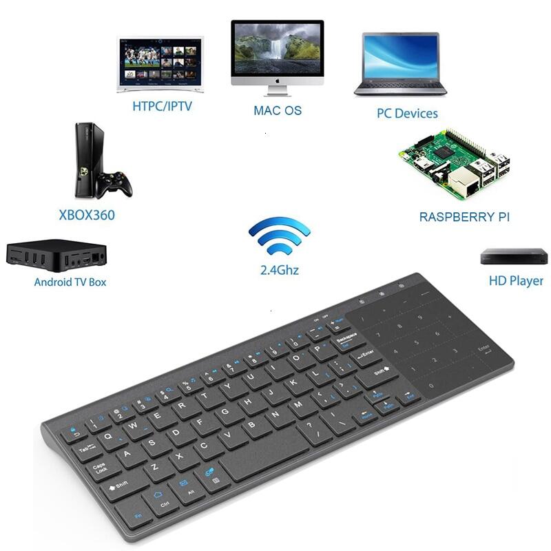 JOMAA Bàn Phím Không Dây 2.4G Với Số Bàn Di Chuột Bàn Di Chuột Bàn Phím Số Mỏng Cho Android Windows Máy Tính Để Bàn Máy Tính Xách Tay TV Box