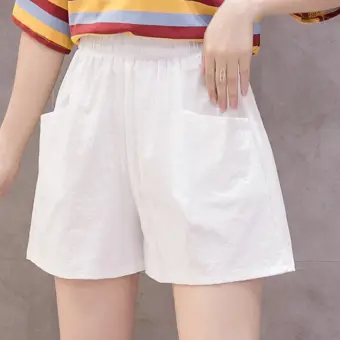 womens high waisted linen shorts