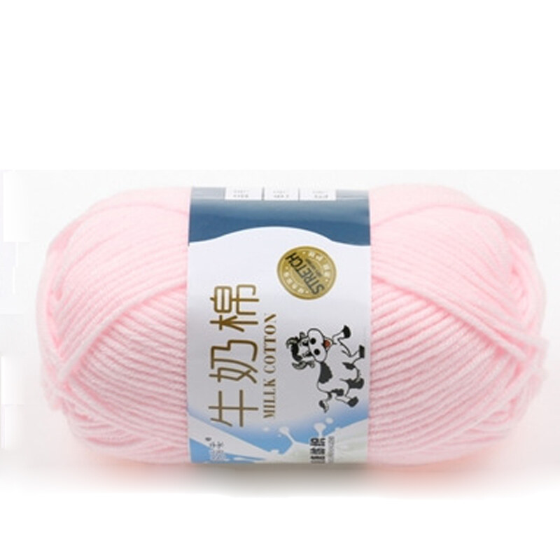 SHOOTHE Hand Knitted Yarn Knitting Wool Crochet Yarn Milk Cotton Soft Warm Baby Yarn Smooth Milk Fiber Dyed Knitting Yarns Hand Knitting Supplies