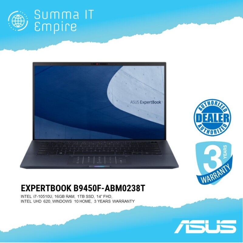 ASUS EXPERTBOOK B9450F-ABM0238T 14 FHD Laptop / Notebook (Intel i7-10510U, 16GB, 1TB SSD, UHD, W10H, MS OFFICE 2019) Malaysia