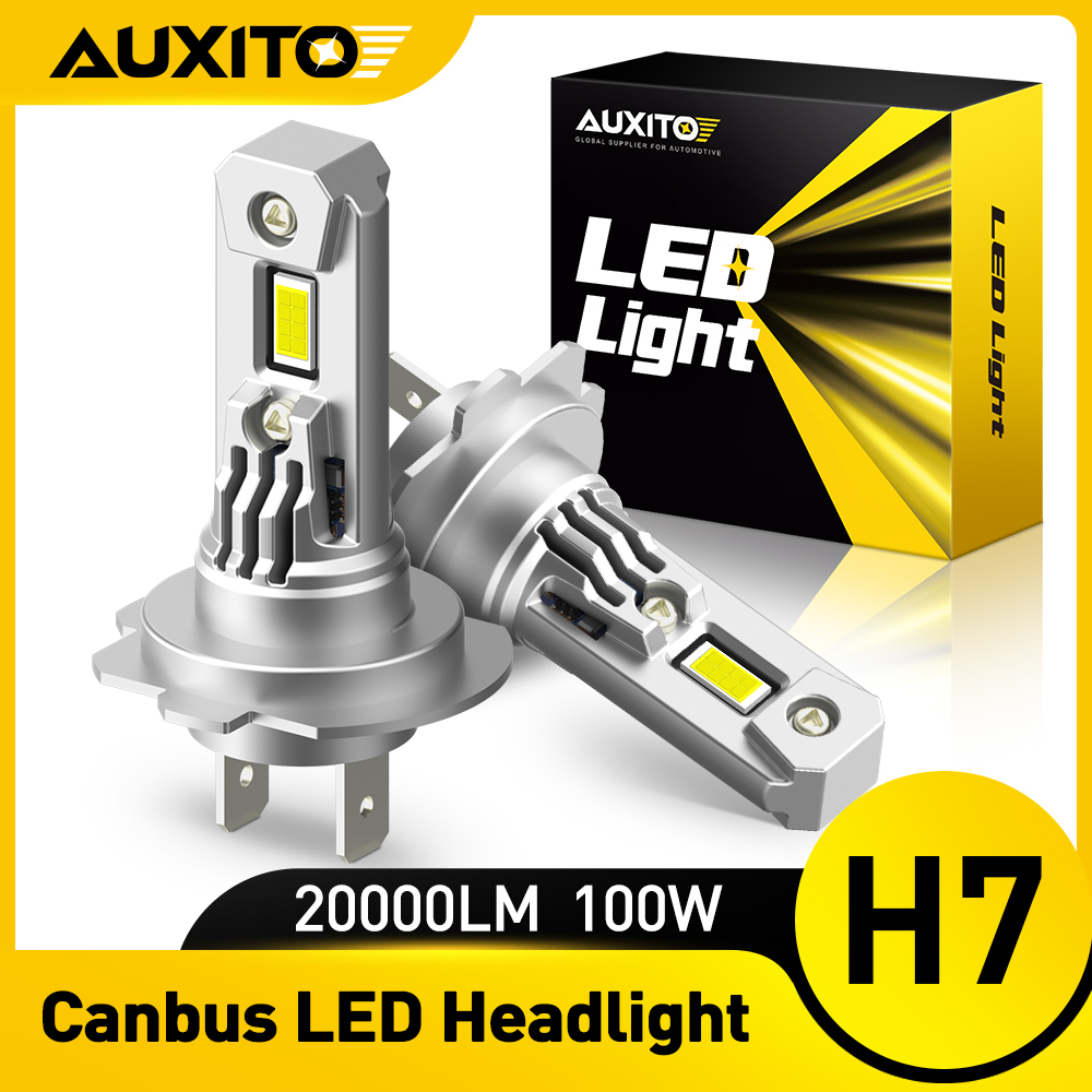 H7 LED Headlight Bulbs Conversion Kit – 6500K White, 12V/24V, Off-Road & Car Use