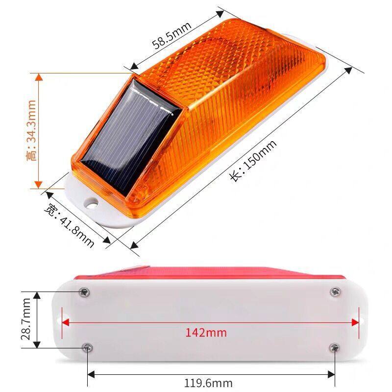 KTmall Đèn Cảnh Báo Nhấp Nháy Năng Lượng Mặt Trời Đèn Pin Cảnh Báo Ban Đêm Giao Thông An Toàn Phác Thảo Đèn Hiệu Đèn Nhấp Nháy Chướng Ngại Vật Xây Dựng Rào Chắn