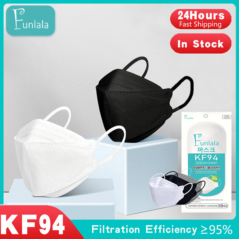 50/100/200pcs Kf94 Face Mask 4 Ply Reusable Kf94 Mask Made in Korea