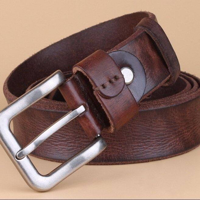 Explosive style men's luxury Italian leather belt for women high quality retro casual belt simple classic cowhide pin buckle belt tactical belt leather belt belt for men