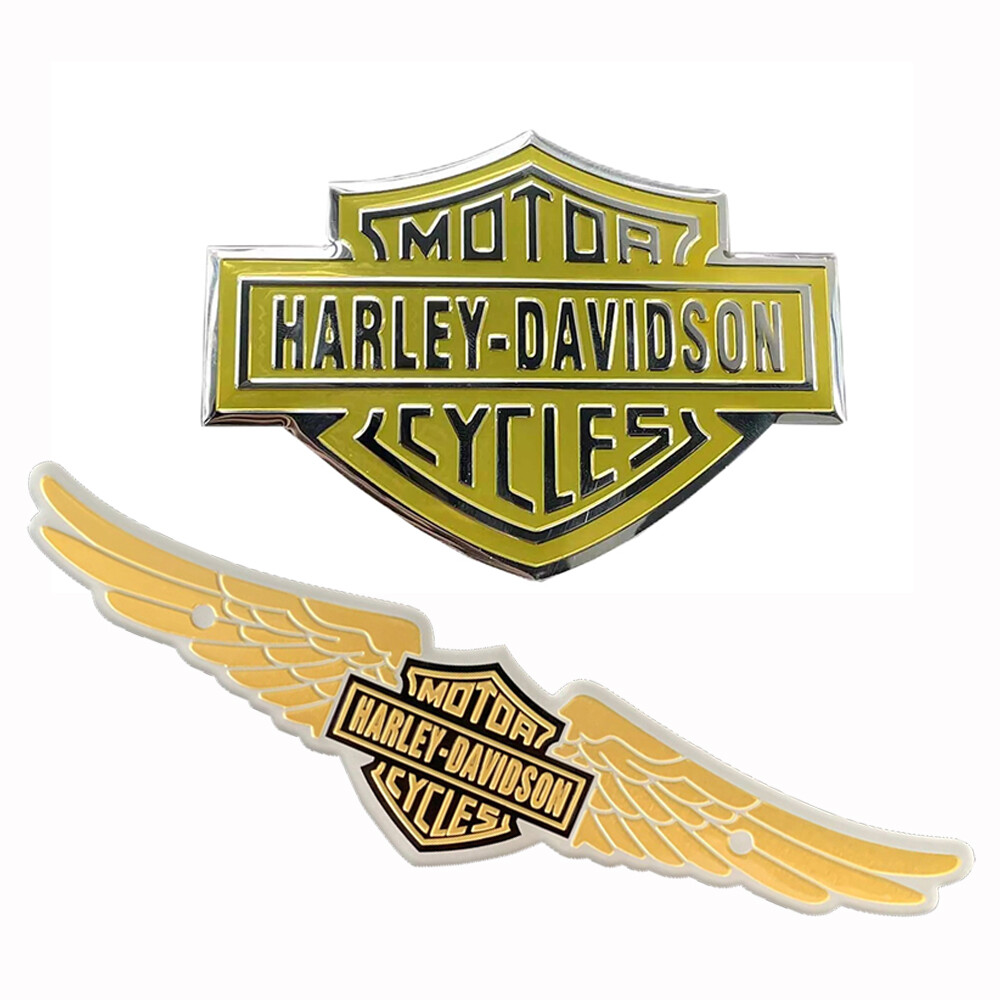 Harley Motor 3D Aluminum Motorcycle Sticker Fuel Tank Decals Logo for Harley-Davidson