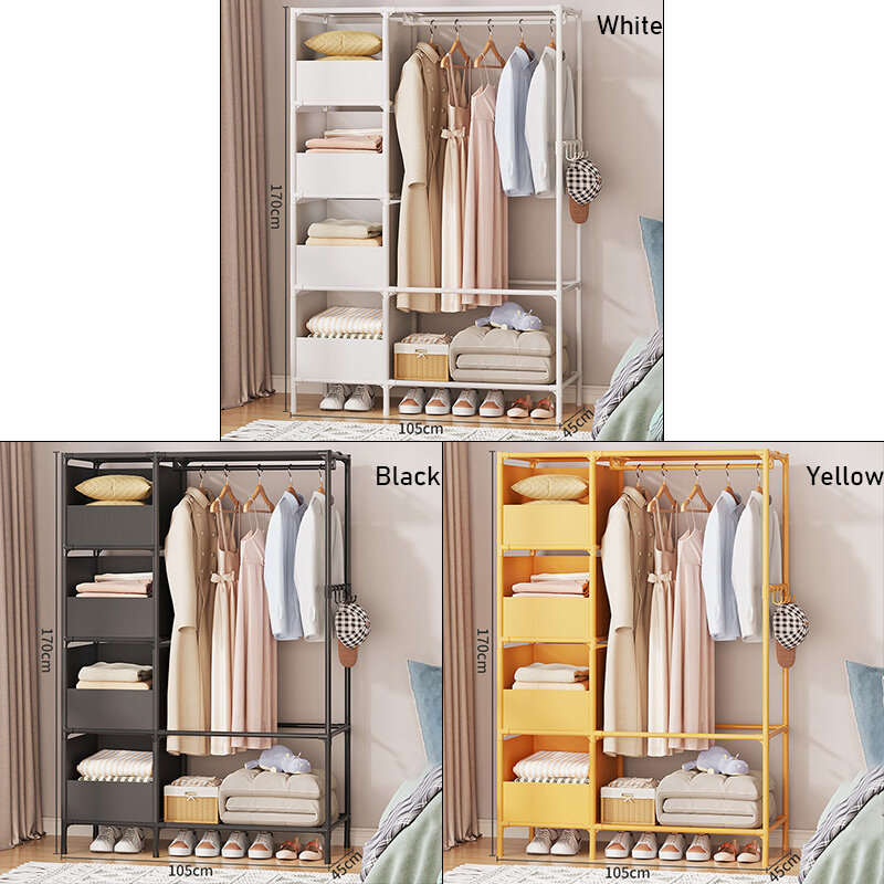 KS Simple coat rack Simple modern wardrobe Home bedroom rack