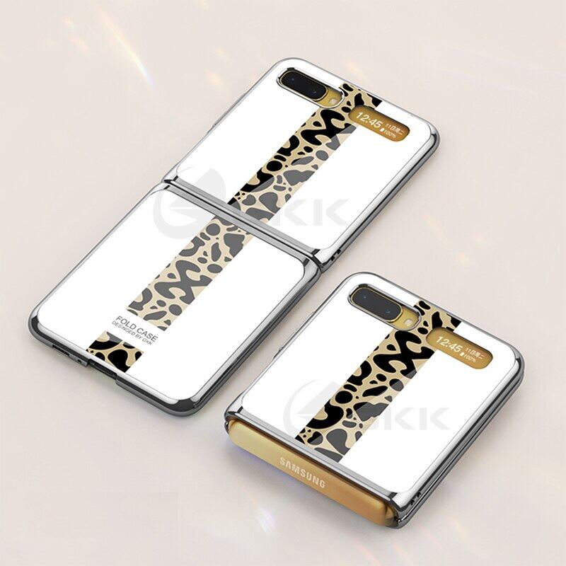 Luxury Tempered Glass Case For Samsung Galaxy Z Flip Fold 2 5G Plating Edge Protective Cover For Samsung Z Flip Fold 2 5G Case