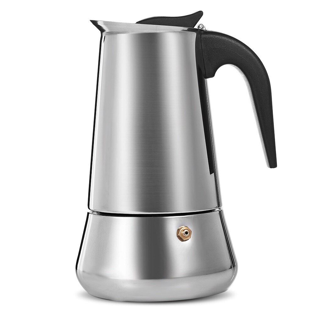 Stainless Steel Moka Coffee Pot Stovetop Espresso Maker Moka Latte