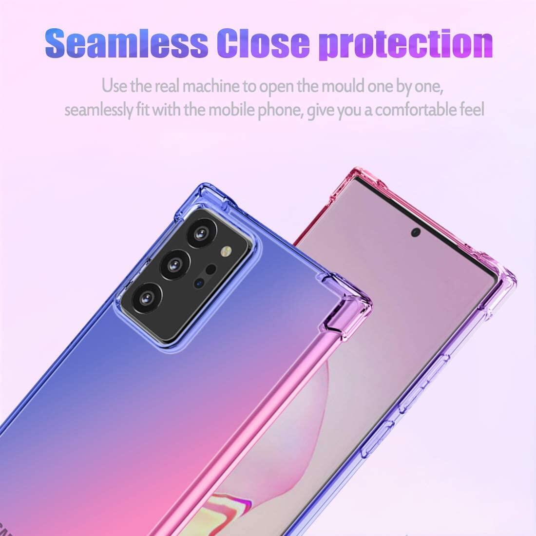Ốp lưng cho Samsung Galaxy Note 20 Ultra/Note 20/Note 10 Plus/Note 10/Note 9/Note 8 | Ốp TPU 4 bảo vệ góc chống sốc | Ốp TPU màu gradient