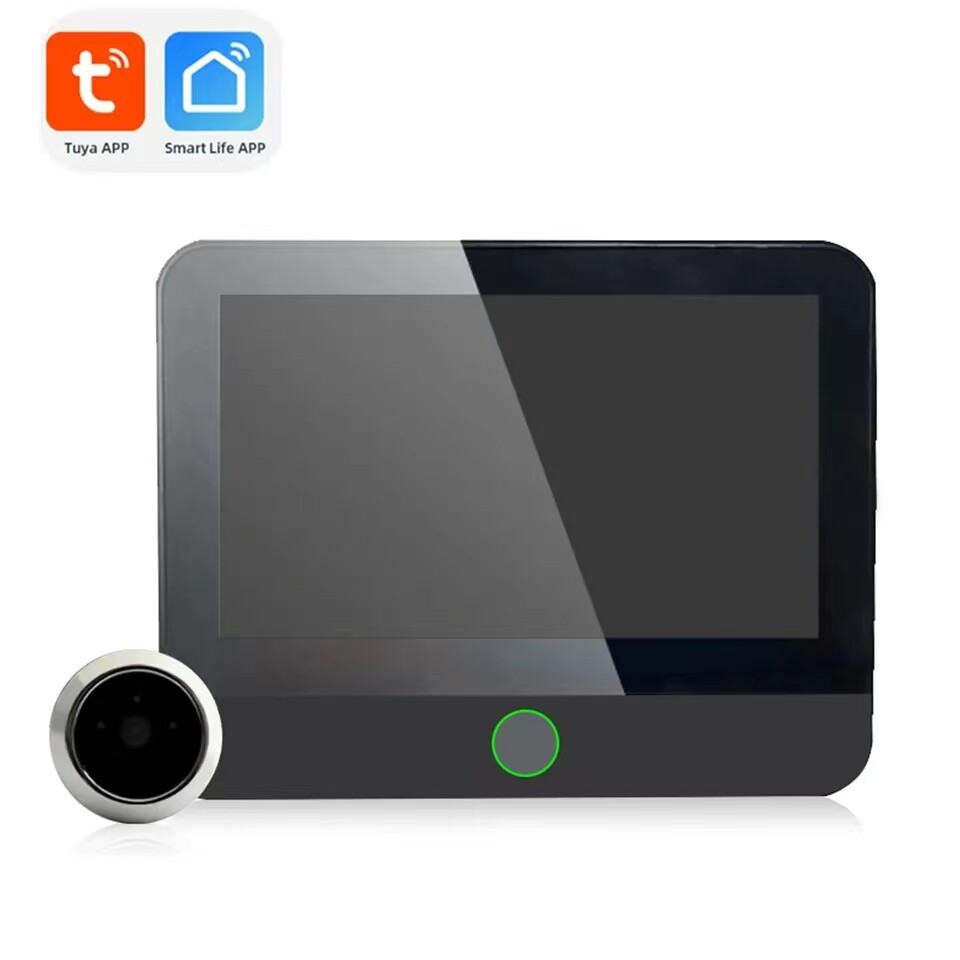 Tuya WiFi Smart Door Bell Eye 1080P FHD Peephole Camera Audio IPS  Screen PIR Infrared Announcement Digital Viewer