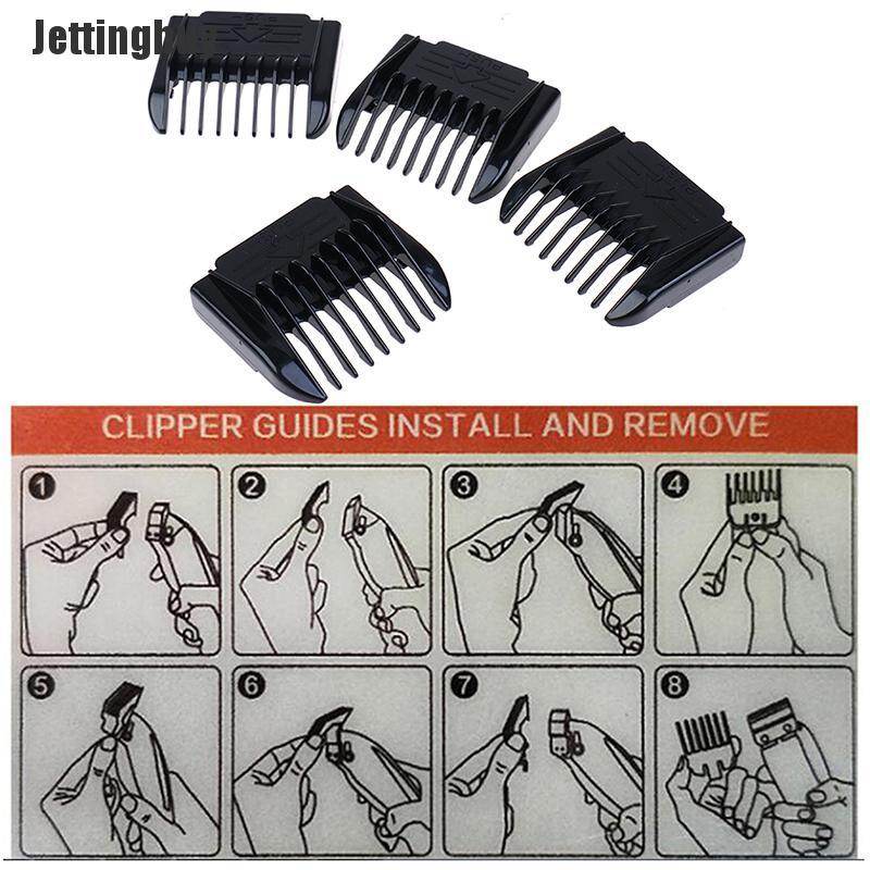 [Jettingbuy] 4 Pcs Guide Combs Hair Trimmer Clipper Limit Comb Cutting Guide Replacement Tool