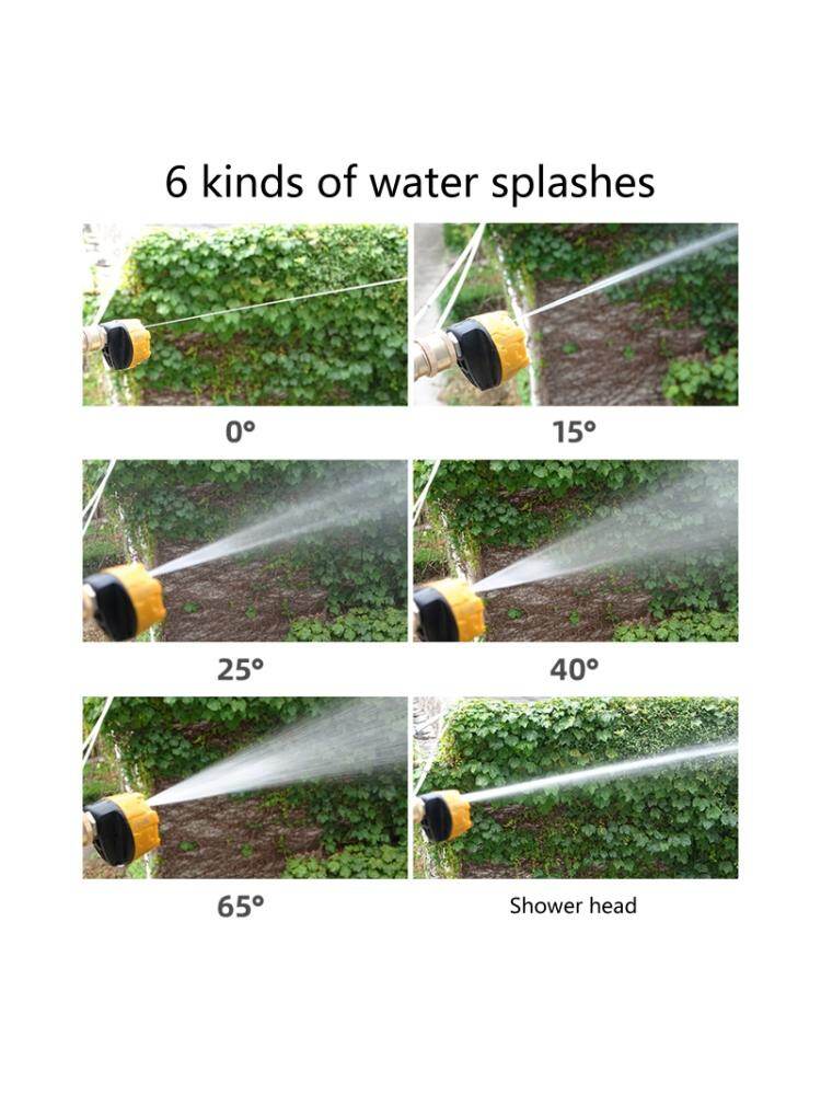 High Pressure Washer Nozzle Multi-function 6-in-1 Adjustable Nozzle 1/4" Quick Plug Male Adapter for Watering Planting