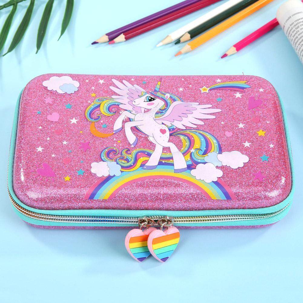 SKULL GIRL School Pencil Bag SEVEN THE DOUBLE Fuchsia Pink