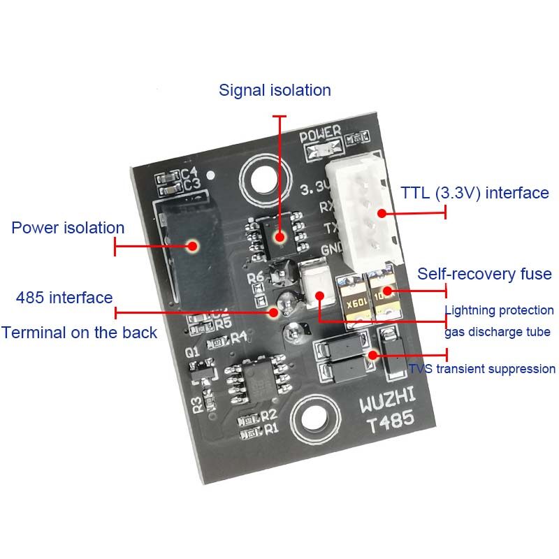 1PCS Isolated TTL to 485 module rs485 to TTL communication microcontroller serial cable conversion module
