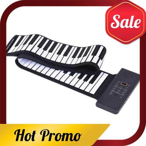 BEST SELLER Portable Silicon 88 Keys Hand Roll Up Piano Electronic USB Keyboard Built-in Li-ion Battery and Loud Speaker with One Pedal (Black Red) Malaysia