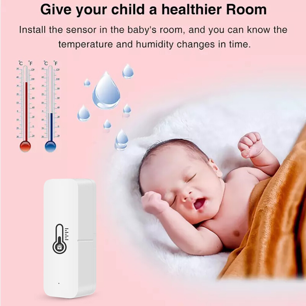 EL style Wifi Temperature Humidity Sensor Detector Wifi Tuya Smart Temperature and Humidity Sensor with Buzzer Alarm Nov