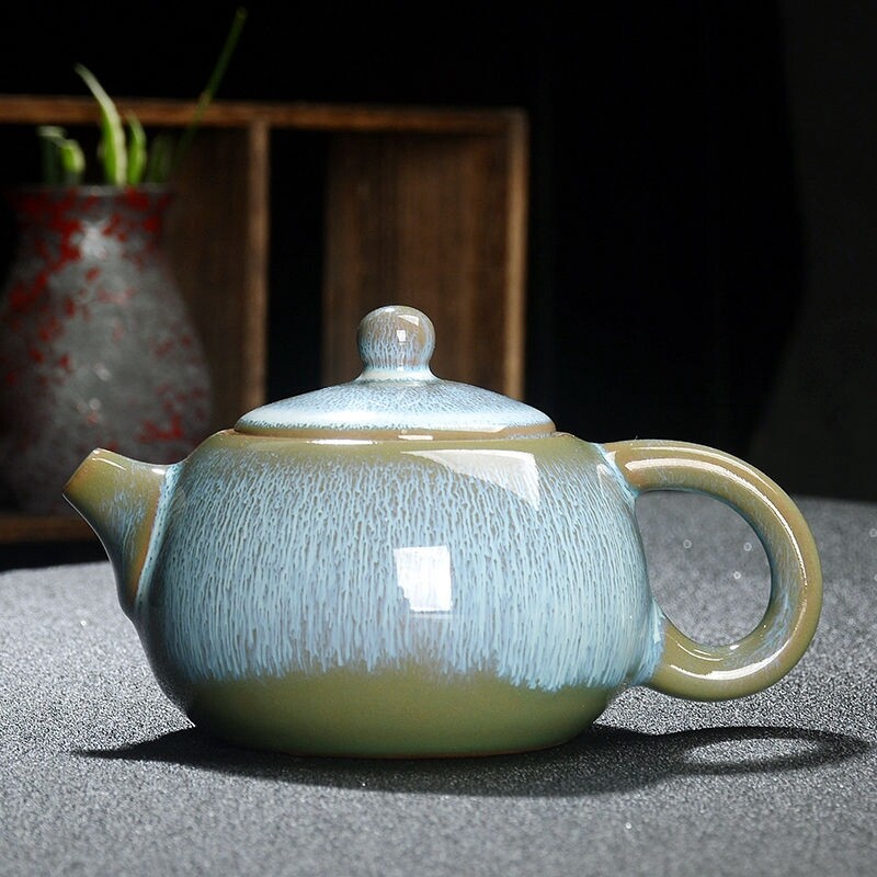 Jingdezhen ceramic bone China pure white, little mini teapot appliance with the pumpkin tea kettle lid bowl