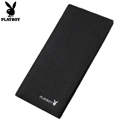 2021 New Playboy Men's PU Leather Wallet Male Long Youth Business Wallet RFID Multi-Card Wallet Slim Wallet