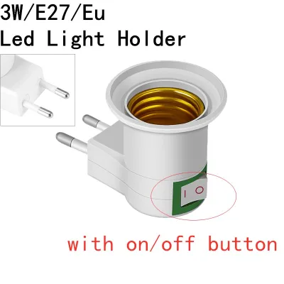 【Free Screwdriver】3W E27 Wireless Base LED Light Lamp Bulb Fireproof Holder EU Plug Auto Rotating LED Stage Light Bulb Disco Party Lamp Holder Adapter Converter Socket Change With ON OFF Button Home Bulb Holder Plug and play International standard screw