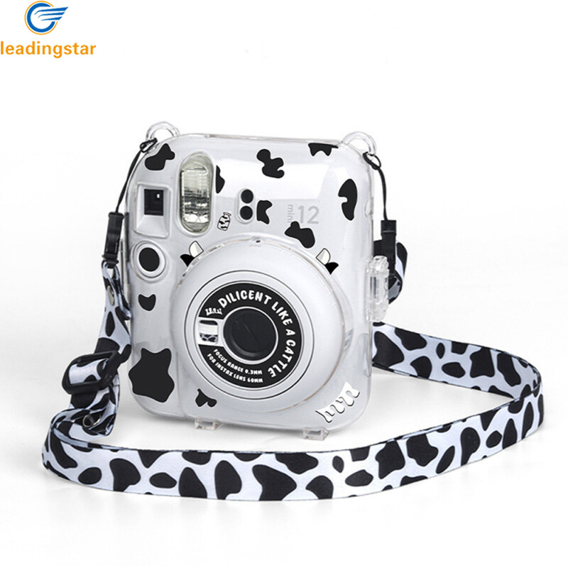 LeadingStar Fast Delivery Camera Case Scratch-Resistant Crystal Storage Protective Cover With Straps Sticker Compatible For Instax Mini 12