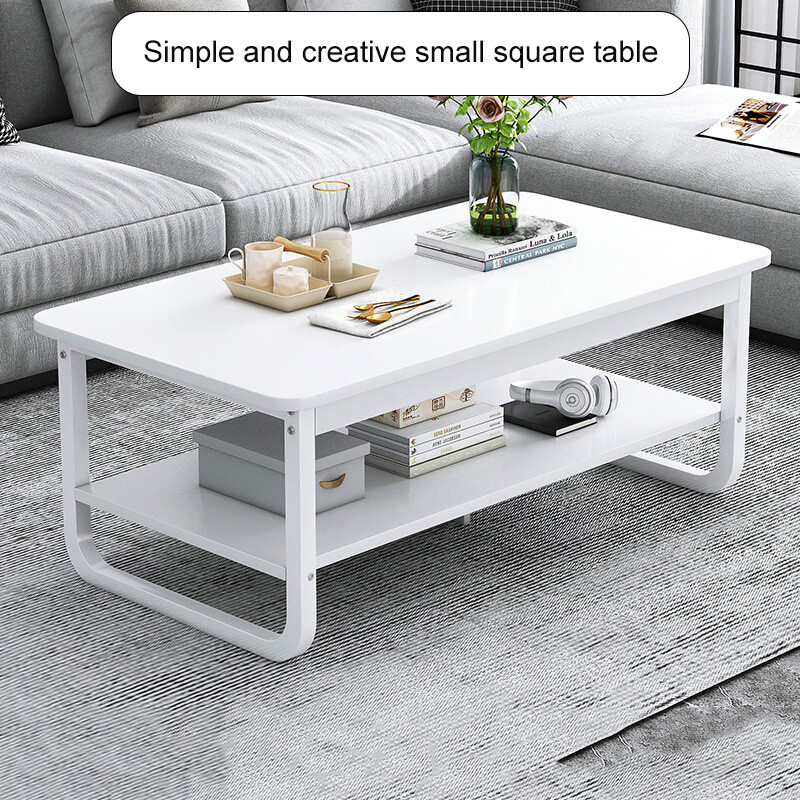 Coffee table, coffee table, 2-tier coffee table, simple and modern living room, Creative small coffee table, dining table Dual-use Multifunctional Small Tea Table Simple Household Small Apartment Tea Table