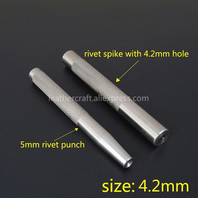 1 Set Craft Tool Copper Rivet & Burrs Riveting Tool Setter Setting Tool Stainless Steel Fasteners Fixing Tool