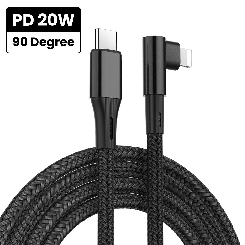 Usb C to Lightning Fast charging cable PD charger for iPhone ipad Elbow PD 20W data short 20W Type C Charger Charging Cord