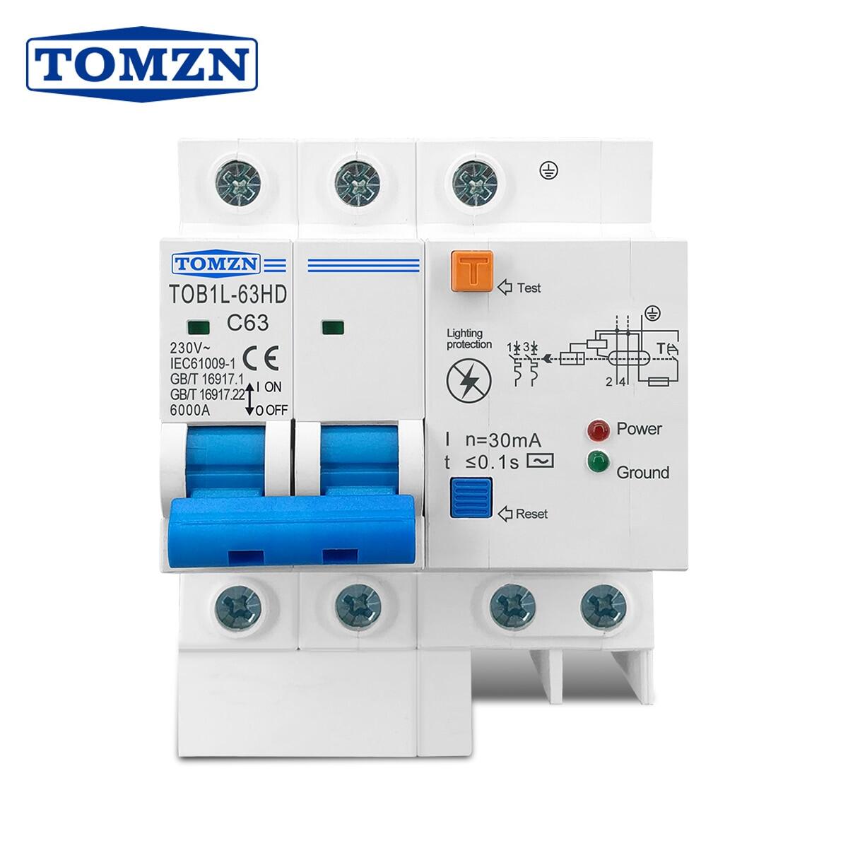 【TOMZN Brand】 Main switch Residual current circuit breaker Main switch