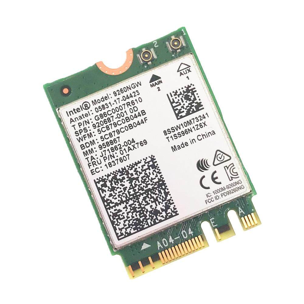 Wireless Intel ac 9260 NGFF WiFi Network Card 1730Mbps 2.4Ghz//5Ghz Bluetooth 5.0