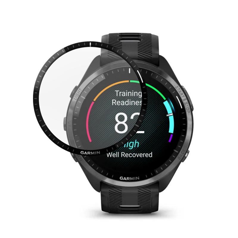 3D PMMA màng bảo vệ đầy đủ cạnh bìa cho Garmin Forerunner 255/ Forerunner 255S/Forerunner 955/Forerunner 965/Garmin Forerunner 165 âm nhạc Miếng dán màn hình kính cường lực