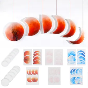 Casting DIY Art Resin Mold Moon Phase Resin Molds Coaster Mold Silicone Mould