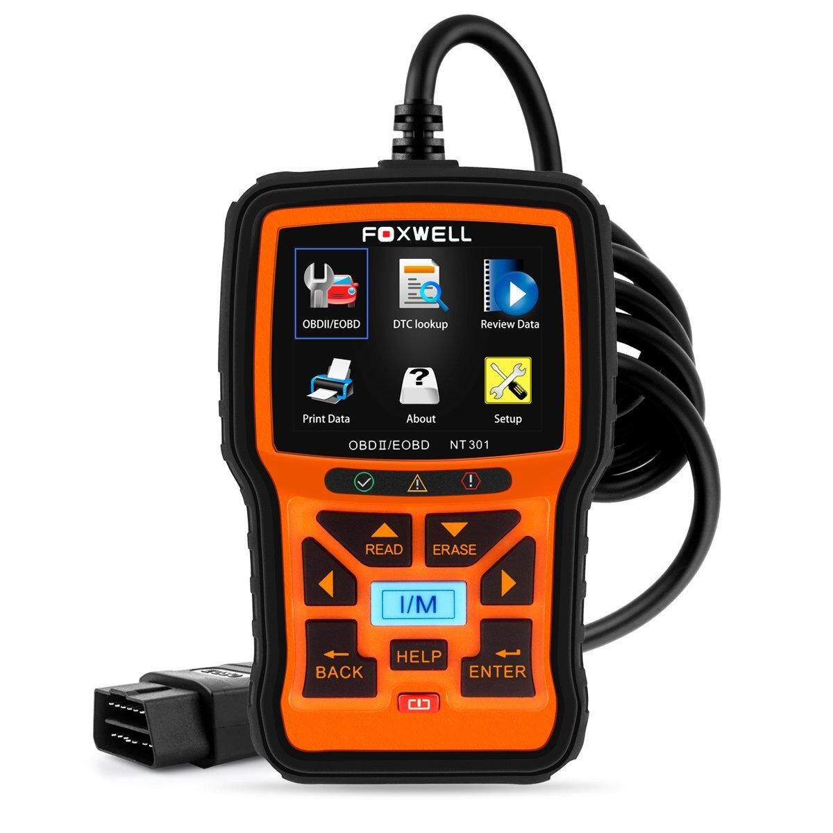OM129 Car Diagnostic Scanner Tool 2.8/” LCD Color Screen for OBD2//EOBD Scanner with Battery Test Blue AUTOPHIX OBD2 Reader