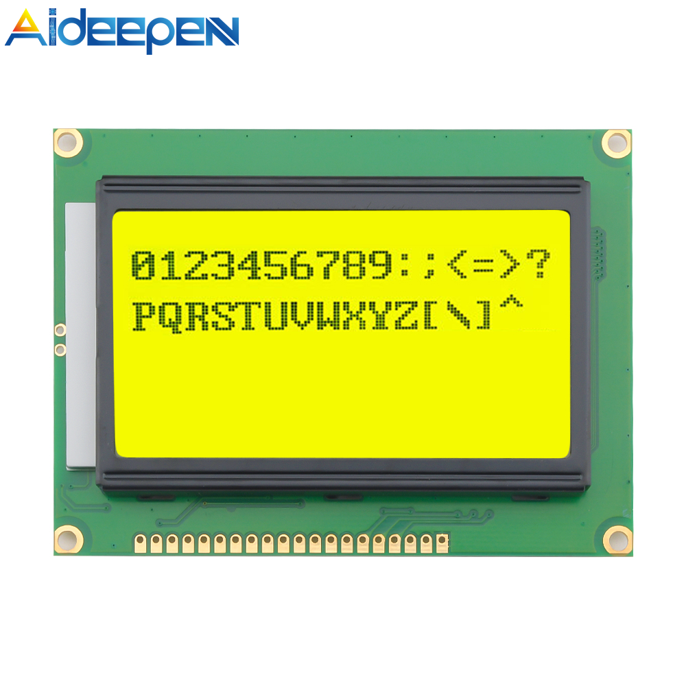 Aideepen 12864 lcd display module 5v 8x4 character gb chinese character library aip31020 controller for pos machines/doll machines/3d printers and more
