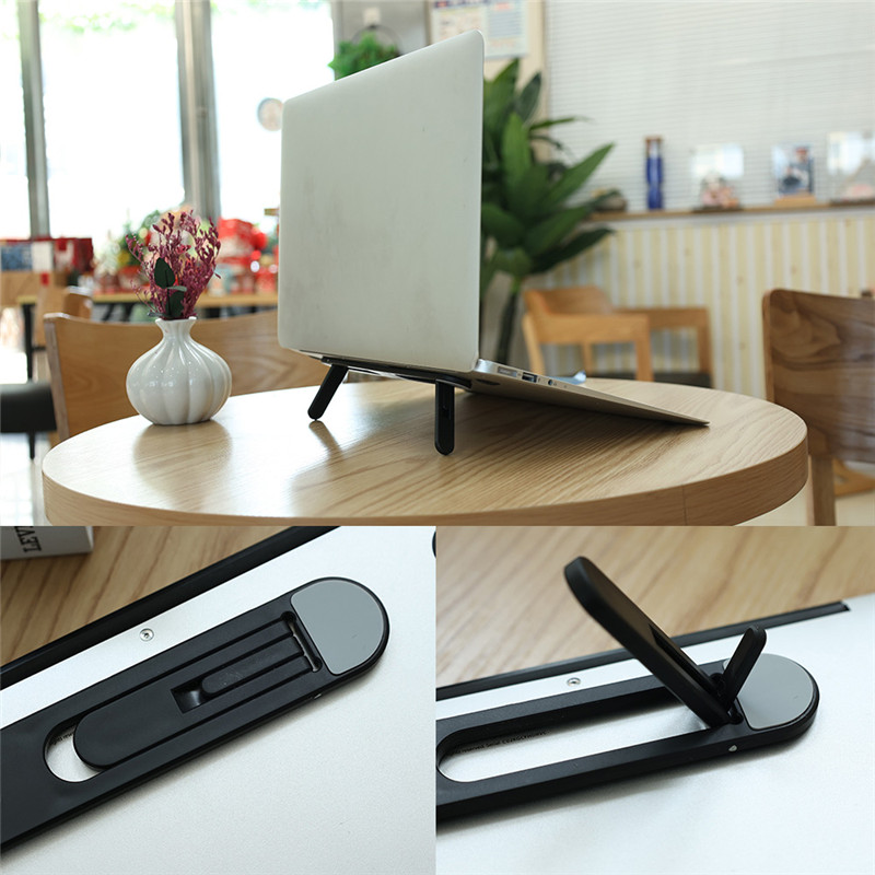 KEBETEME Foldable Portable Laptop Riser Stand Lightweight Adjustable Computer Holder Cooling Tablet Stand