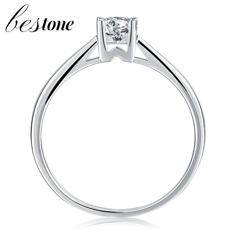 Bestone Non-fading Fashion Moissanite Ring for Women S925 Sterling Silver