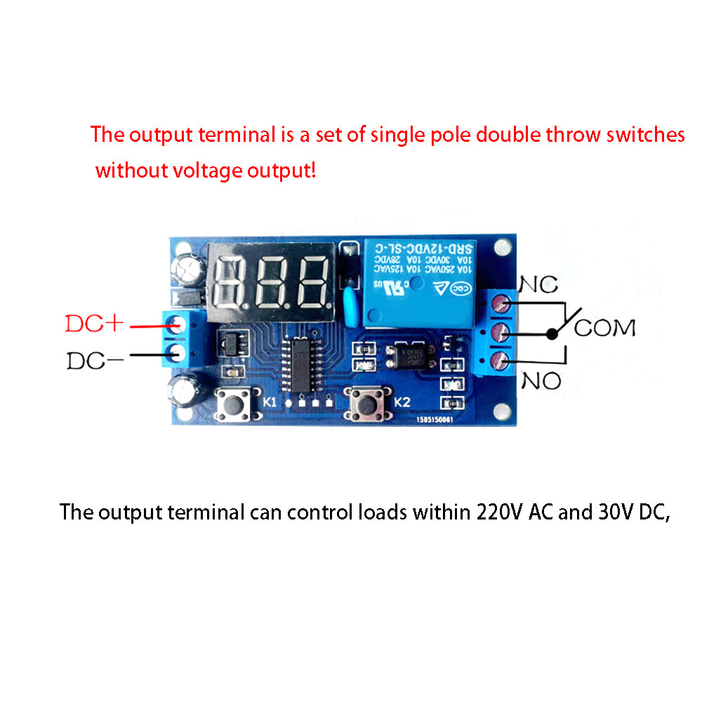 1 cái DC 12V vô hạn chu kỳ chậm trễ thời gian Rơle hẹn giờ on/off chuyển đổi mô-đun vòng lặp với màn hình LED
