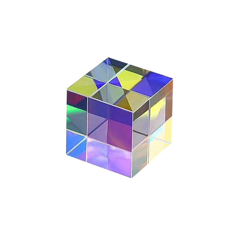 Color prism six sides bright large light cube crystal Rubik's cube