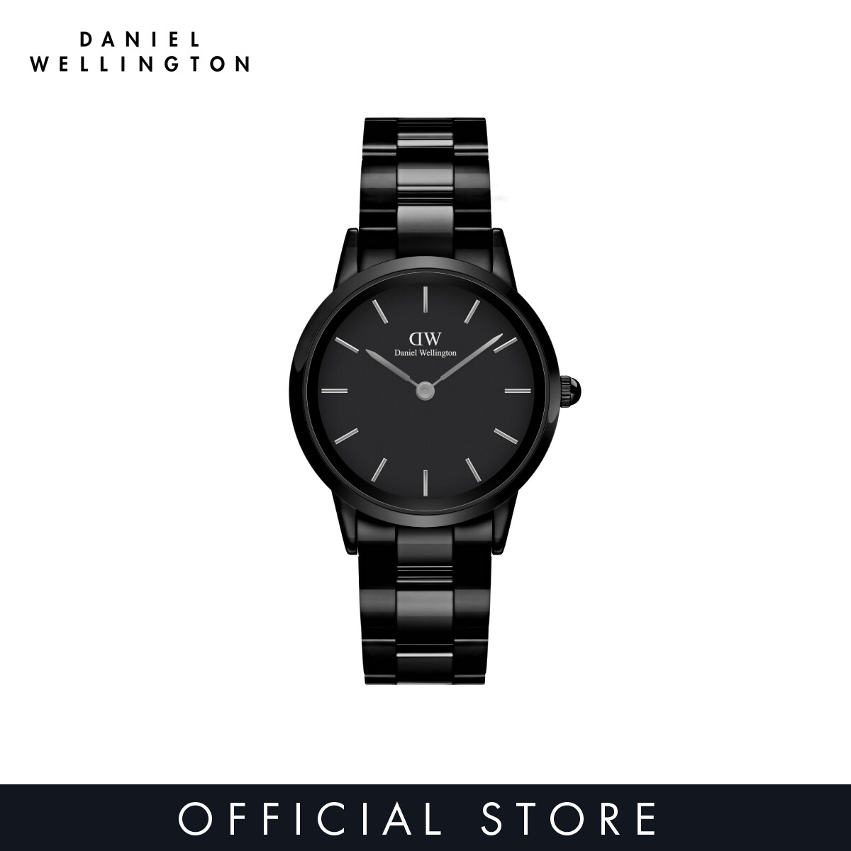 Daniel Wellington Iconic Link Ceramic 28 32mm Black Watch for