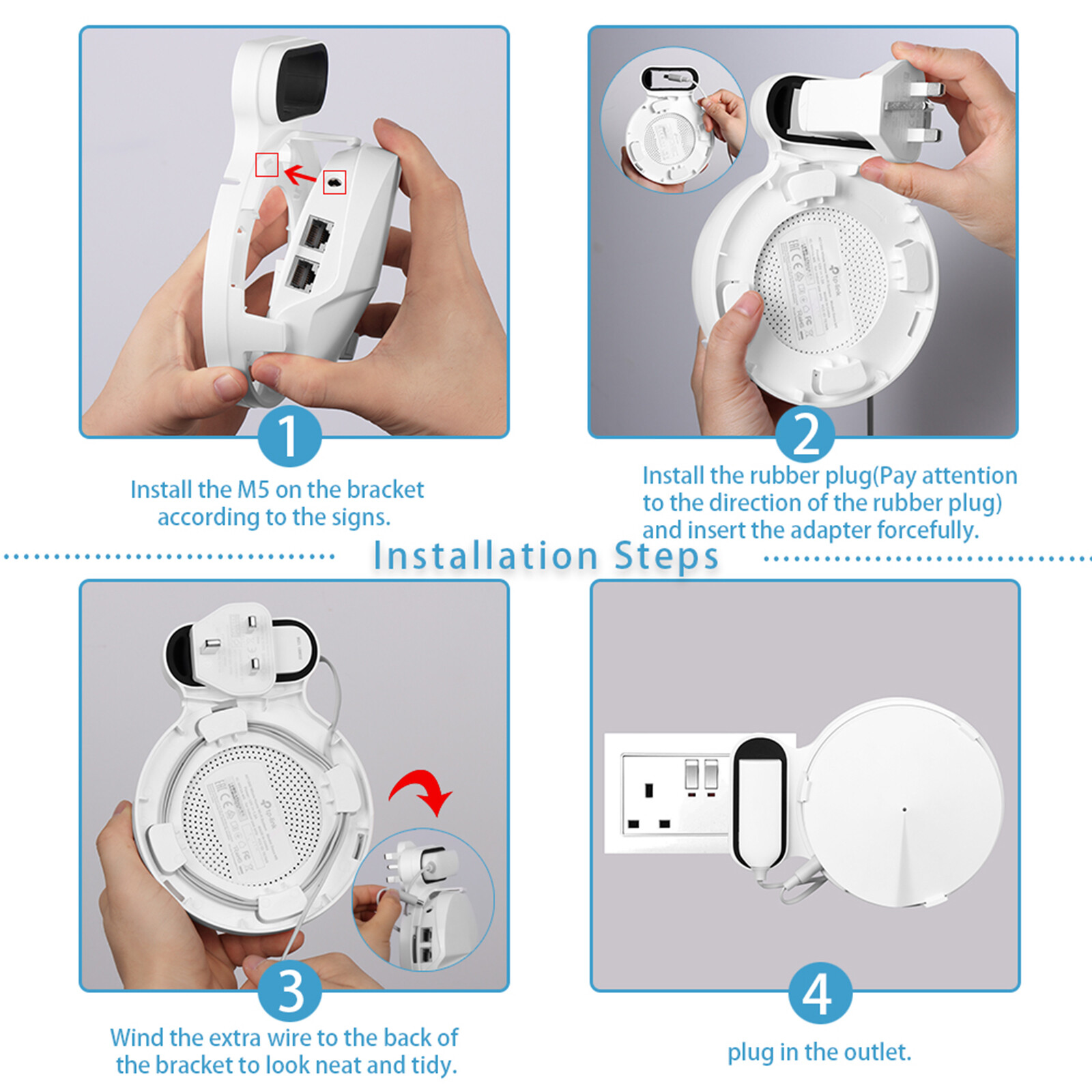 Giá Treo Tường Cho TP-Link Deco M5 Toàn Bộ Hệ Thống WiFi Lưới Gia Đình Giá Đỡ Chắc Chắn Tiết Kiệm Không Gian Bộ Định Tuyến TP-Link Cắm Vào Mà Không Có Dây Hoặc Ốc Vít Lộn Xộn