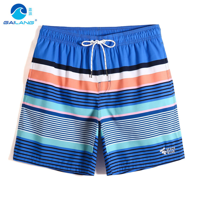 Nơi bán Quần Đi Biển Nam GAILANG Được Sọc Xanh Dương Quần Năm Điểm, Có Thể Nhanh Chóng Sấy Khô Trên Quần Rộng Biển Và Quần Bơi Lót