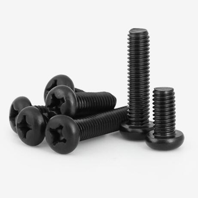 M2 M2.5 M3 PM Black Pan Head Cross Screw Round Head Machine Screw
