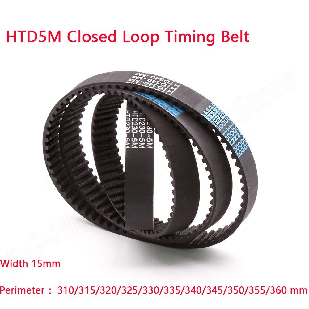 HTD5M-1050 Synchronous Wheel Close Loop Timing Pulley Belt 15/20/25mm Width 