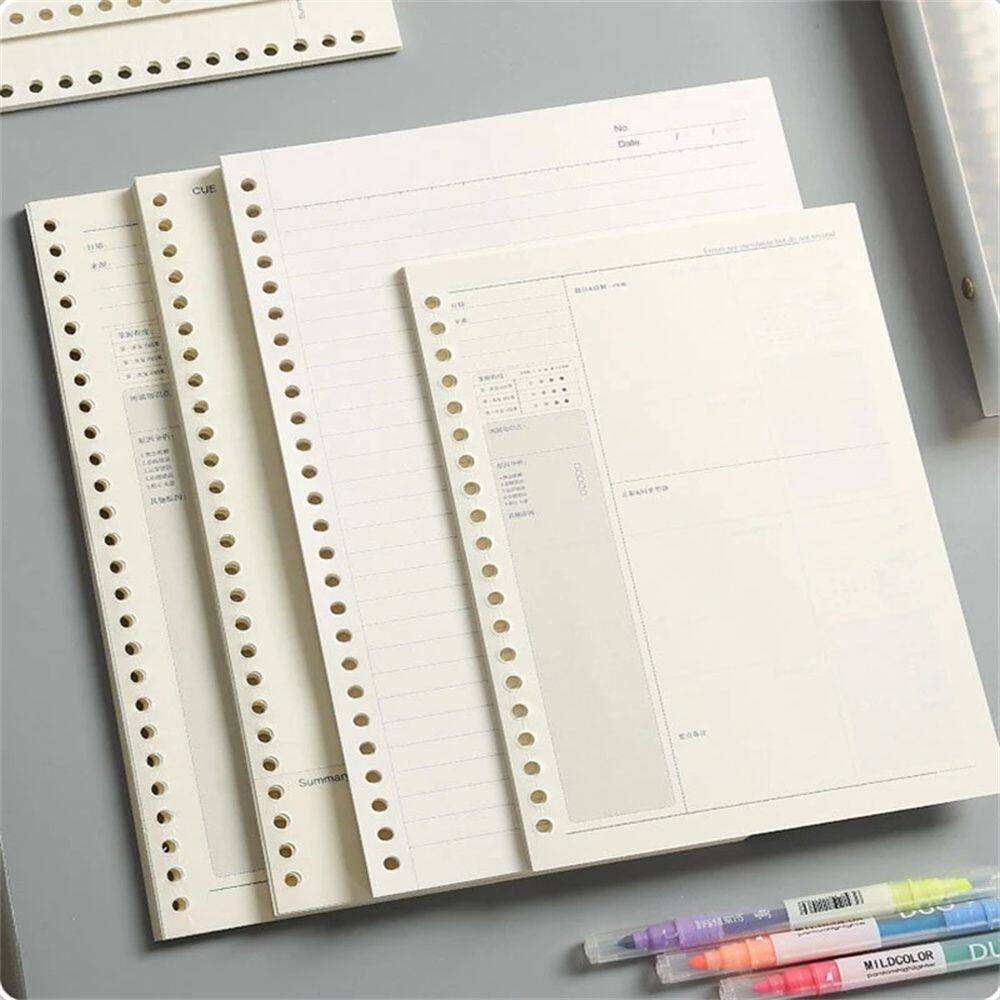 MMLUCK Student School Supplies Journal Diary Planner Paper Refill Binder Notebook Notebook Inner Core Loose Leaf Notebook Loose Leaf Binder