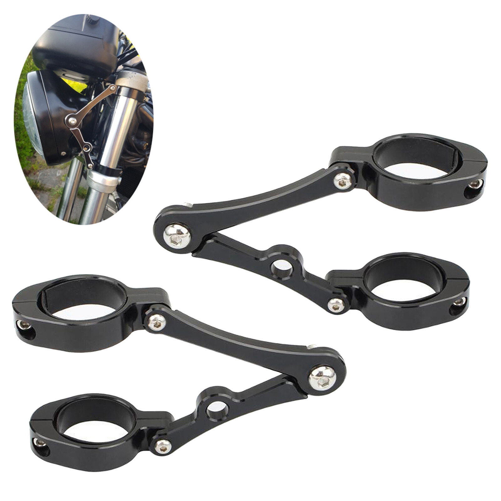 Gazechimp 2pcs Motorbikes Headlight Bracket Mount Clamp 39mm-41mm Fork Tube for Suzuki